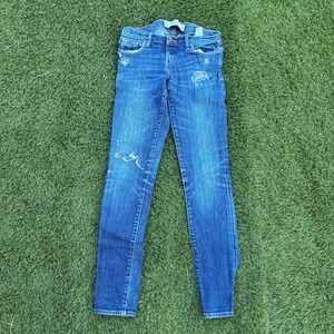 Abercrombie & Fitch Size 26x30 Low Rise Skinny Jeans Distressed Denim